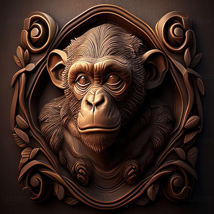 3D модель Знаменитое животное хрустальная обезьяна (STL)